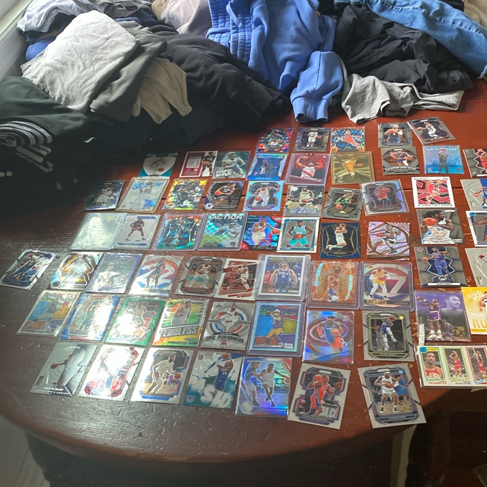 Haul of football/basketball cards